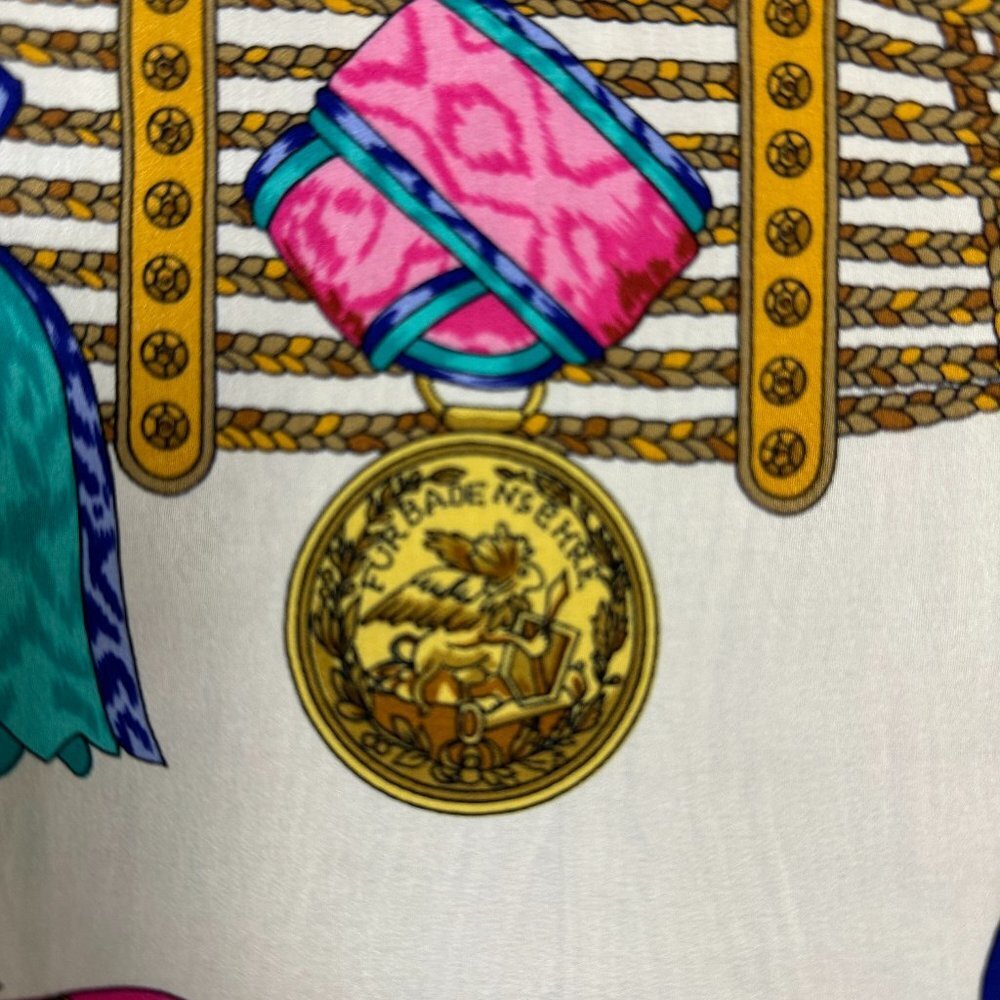 Vintage Silk Scarf 32" x 32" - Picture 6 of 7